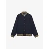 Prada Womens Blue Double Cashmere And Wool Bomber Jacket In Blue