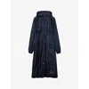 Prada Womens Blue Drawstring-hood Regular-fit Shell Coat In Blue