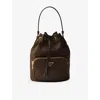Prada Womens  Duet Re-nylon Bucket Bag In Brown