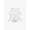 Prada Plush Elastic Waist Shorts In Neutral