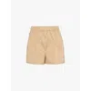 Prada Womens Neutral Elasticated-waist Cotton-poplin Shorts In Neutral