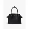 Prada Soft Grain Leather Shoulder Bag In Black