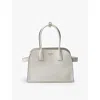 Prada Womens White Foiled-logo Medium Leather Top-handle Bag