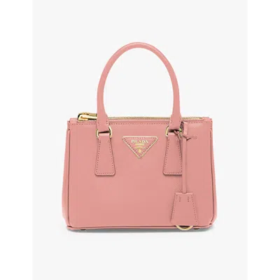 Prada Womens Powder Galleria Saffiano Leather Mini Top-handle Bag