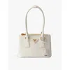 Prada Womens White Galleria Saffiano Leather Mini Top-handle Bag In White