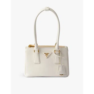 PRADA WOMENS WHITE GALLERIA SAFFIANO LEATHER MINI TOP-HANDLE BAG