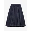 Prada Womens Blue Light Re-nylon Full Midi Skirt In Blue