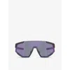 Prada Womens 04ws Pillow-frame Nylon Sunglasses Brown In Brown