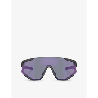 Prada Womens 04ws Pillow-frame Nylon Sunglasses Brown