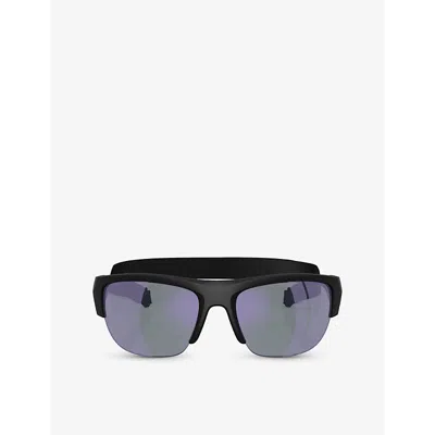 Prada Womens A01s Pillow-frame Nylon Sunglasses Black