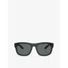 Prada Linea Rossa Womens Black Ps 01zs Pillow-frame Nylon Sunglasses In Black