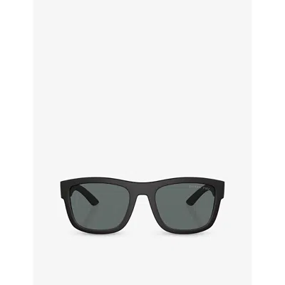 Prada Linea Rossa Womens Black Ps 01zs Pillow-frame Nylon Sunglasses