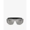 Prada Womens Grey Psa04s Rectangle-frame Injected Sunglasses In Grey