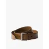 Prada Metal Buckle Calf Leather Belt In Brown