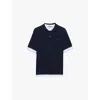 Prada Short-sleeved Jersey Polo Shirt In Blue