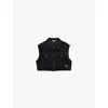 Prada Corduroy Denim Vest In Black