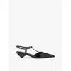 Prada 35 Calf Leather Pumps In Black