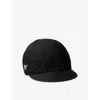 Prada Womens Black Logo-plaque Re-nylon Woven Baseball Cap