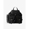 Prada Womens  Medium Quilted Re-nylon Backpack In Black