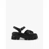 Prada Monolith Rubber Sandals In Black
