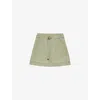 Prada Old Canvas Mini Skirt In Green