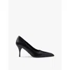 Prada 85 Pointed-toe Calf Leather Pumps In Black