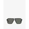 Prada Womens Black Pr 20ys Pilot-frame Acetate Sunglasses In Black