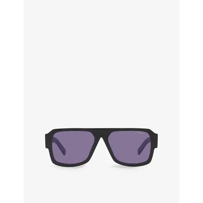 Prada Womens Black Pr 22ys Pilot-frame Acetate Sunglasses