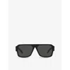 Prada Womens Black Pr 22ys Pilot-frame Acetate Sunglasses In Black