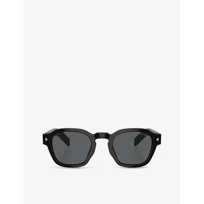 Prada Womens Black Pr A16s Phantos-frame Acetate Sunglasses