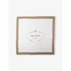 Prada Womens Neutral Printed Silk-twill Scarf