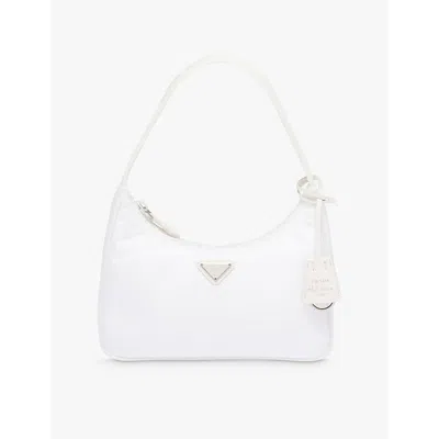 PRADA WOMENS WHITE RE-EDITION 2000 RECYCLED NYLON SHOULDER BAG