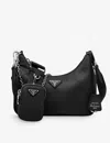 Prada Womens  Re-nylon 2005 Recycled-nylon Shoulder Bag In Black
