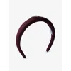 Prada Womens Burgundy Re-nylon Brand-plaque Recycled-nylon Headband In Burgundy