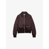 Prada Womens Brown Re-nylon Pointed-collar Blouson Jacket In Brown