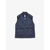 Prada Womens Blue Re-nylon Quilted Shell Vest In Blue