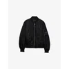 Prada Womens  Re-nylon Shell Bomber Jacket In Black