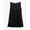 Prada Crepe Mini Dress With Bows In Black