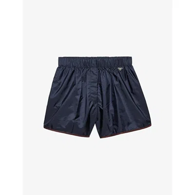 Prada Womens  Re-nylon Shorts In Blue
