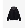 Prada Womens Black Reversible Relaxed-fit Cotton-jersey Hoody Xs In Black