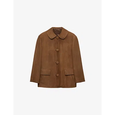 Prada Jacke Aus Wildleder In Brown