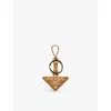 Prada Womens  Saffiano Leather And Metal Keychain In Neutral
