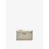 Prada Womens Gold/silver Saffiano Leather Card Holder In Multi
