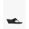Prada Wedge Flip-flops In Black