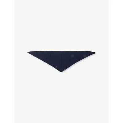 Prada Womens  Triangle Cashmere Shawl In Blue