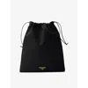 Prada Womens Black Triangle-logo Re-nylon Pouch