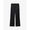 Prada Triangle-logo Straight Trousers In Black