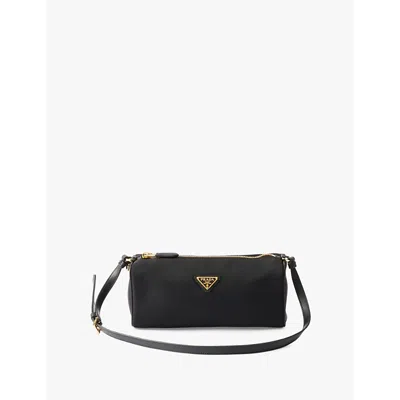 Prada Womens Black Triangle Recycled-nylon Pouch