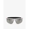 Prada Womens Psa02s Pillow-frame Injected Sunglasses Grey In Grey