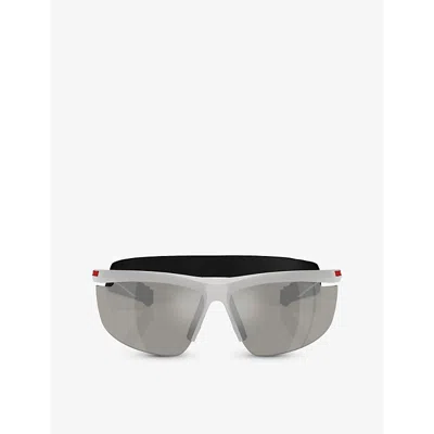 Prada Womens Psa02s Pillow-frame Injected Sunglasses Grey